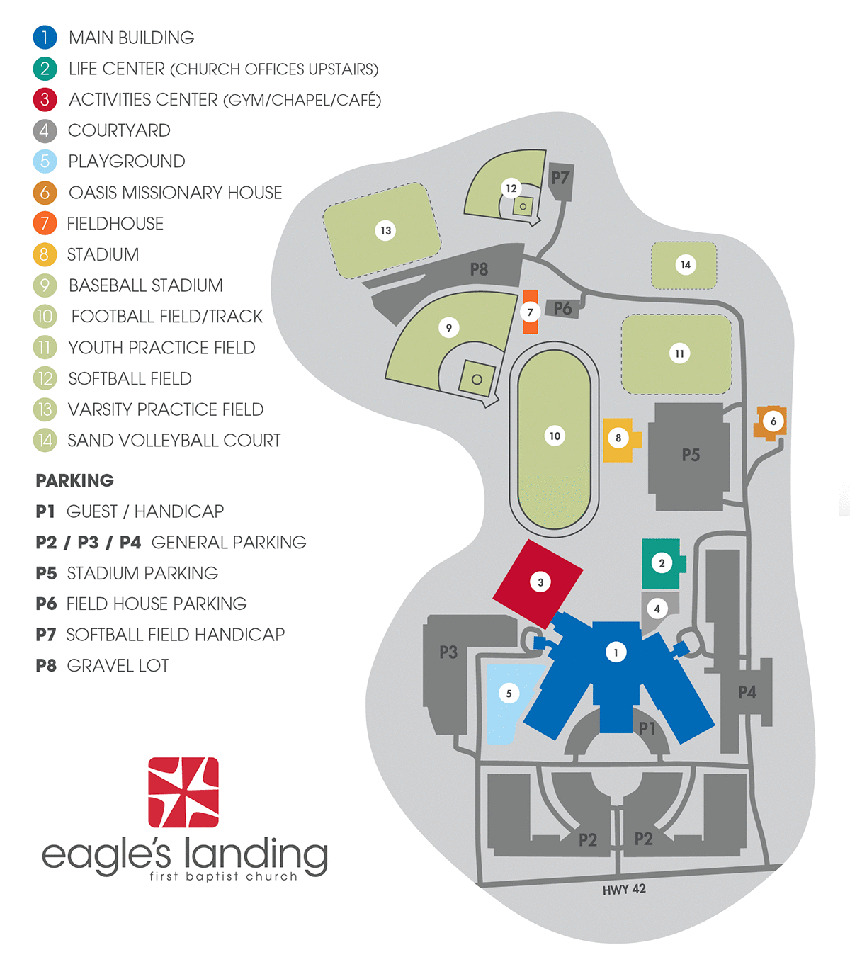 Eagles Landing campus map